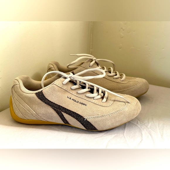 U.S. Polo Assn. Shoes - U.S. Polo Assn. Women’s Sneakers Size 8 Beige Suede Retro Casual Shoes